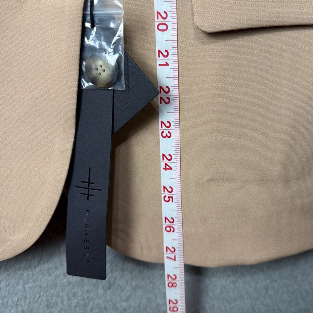 Mina Self Blazer Lined Single Button Camel SZ M N… - image 6